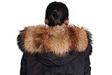 jacke fuchs kinder weichen Handfeeling Dancel Echte Waschbärpelz Frau Pelz-Schal-Schal f¨¹r Wintermantel Kragen oder Kapuze Edges nat¨¹rliche 80CM* 18CM