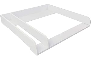 Puckdaddy Peer| Table à langer compatible avec les commodes IKEA Malm| Table à langer avec séparateur en bois MDF blanc | Table à langer de qualité supérieure l