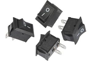 CIZIHUU 10pcs KCD1 15×10mm 2 PIN on off Micro switch 3A/250V Boat Rocker Switch