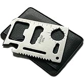 Gadget Hero's Stainless Steel Bottle Opener 11 In 1 Multi Function Credit Card Style Survival Tool Kit