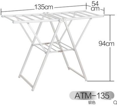 UIRIHUA Aluminum/Color Landing Rack/Telescopic Hanger/Balcony Clothes Hanger,Atm-135 Silver