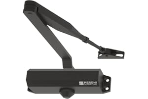 MERONI SERRATURE Chiudiporta Nero Braccio Standard