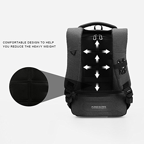 Fresion Anti-diebstahl Laptop Rucksack mit USB Ladeanschluss Wasserdicht Business Taschen Rucks  cke f  r Herren Damen Arbeit Reisen Schule bis zu 15 