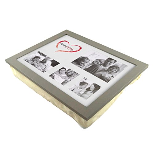 Knietablett P-786 mit Kissen und Fotorahmen taupe grau