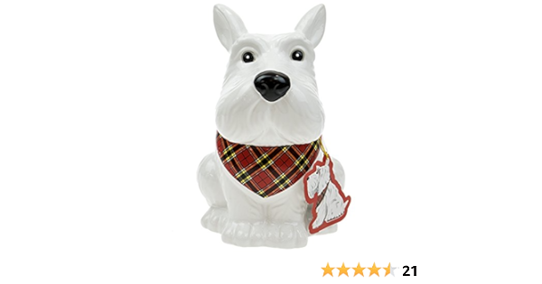 white dog cookie jar