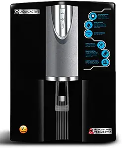 Aqua Active Misty B12 Water Reverse Osmosis 100GPD Water Filtration System ? 14 Stage RO +UV+Min+Alkaline+B12 Water Filter with ABS Tank ? Active and Inactive Carbon Filter ? with Pre Filter ? 100 GPD (Copper binding Pump)