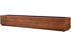 ‎ALFALUX alfalux Pflanzkübel Für Garten Pflanzkasten Für Balkon Blumenkübel Für Fensterbank Blumenkasten Für Terrasse Kräuter-Balkonkasten aus Holz Blumentopf NUSS-BRAUN 110DES1717NU (110 x 17 x 17 cm)