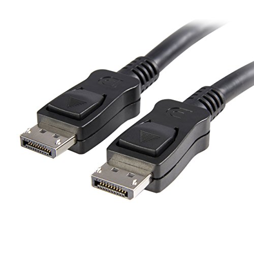 StarTech 2m DisplayPort 1.2 Kabel mit Verriegelung (Stecker/Stecker) - DP 4k Audio- / Videokabel Kabel - Schwarz