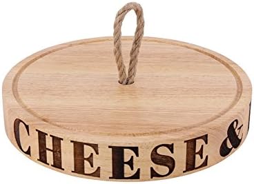 CGB Giftware Loft Cheese And Biscuits Carved Board With Rope (One Size) (Wood)