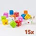 Produktbild ECENCE 15x Radiergummi Würfel Radierer Kinder-Geburtstag Mitgebsel Kind Schulbedarf 23010103