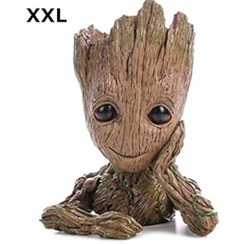 Baby Groot Blumentopf - Übertopf Groß Aquarium Deko Figur Holz