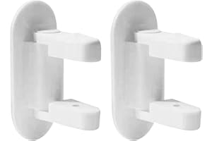 OTAIVE Child Door Lever Lock,2PCS Without Drilling Door Lever Lock,Self Adhesive Simple Door Lock Baby Door Safety Lock,Durable Strong Bedroom Door Lock,Universal Door Lever Locks for Children Pets (White)