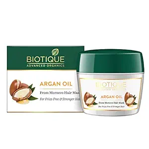 Biotique Argan Oil Hair Mask from Morocco (Ideal for Frizz -Free and Stronger Hair), 175g