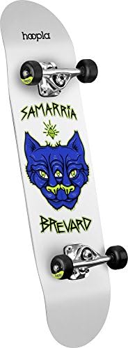 hoopla skateboards Samarria Brevard Panther Shape 112 Complete Skateboard, 7.75" x 31.75", White