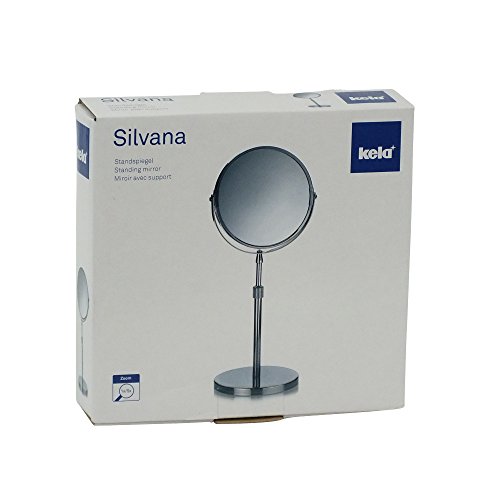Kela 20846 Standspiegel, 1-/5-fach Vergrößerung, Ø 17cm, Metall, Silvana, Verchromt - 2