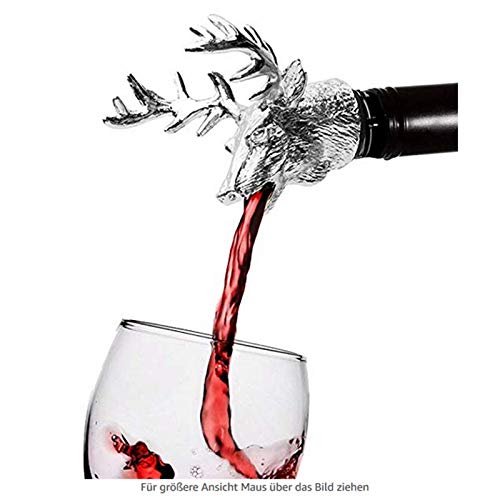 Vvdf 3D testa di cervo a forma di bottiglia di vino rosso vino vino decanter versatore stopper per cucina