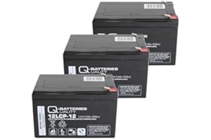 Q-BATTERIES Ersatzakku AGM Batterie für Kinderfahrzeug 3 x 12V 13Ah