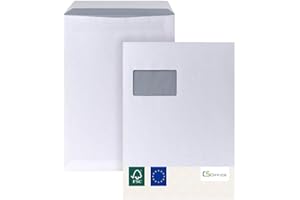 ‎CS WEBKONTOR MADE IN GERMANY 50 Briefumschläge C4 haftklebend mit Fenster CS Webkontor - Umschläge aus 100 g/m² Kraftpapier - C4 Umschlag in weiß für Briefe, Geschäftspost, tägliche Korrespondenz, Mailings usw.