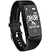 Produktbild Fitness Armband,Yamay Fitness Tracker mit herzfrequenz Pulsmesser Aktivitätstracker Armbanduhr Wasserdicht Pulsuhren Schrittzähler Vibrationswecker Anruf SMS SNS Vibration für iOS und Android Handys