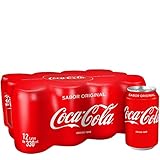 coca cola 2lt retornable Máxima calidad Coca-Cola - Regular, Refresco con gas de cola, 330 ml (Pack de 12), Lata