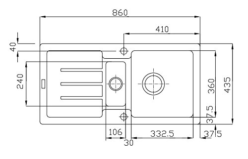 Franke Strata STG 651-86 Onyx Granit Küchenspüle Spülbecken Resteschale Schwarz - 2