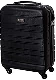 TSA Schloss Material ABS Karry Handgepäck Bordgepäck Hartschalen Koffer für Kurzreisen Urlaub Reisen Businesskoffer Trolley Case TSA Schloss 30 Liter Schwarz 815 B