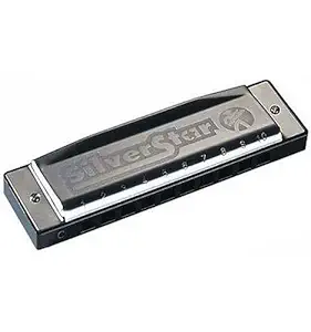 Hohner M50411S Silver Star /Key BBB Harmonica, Silver