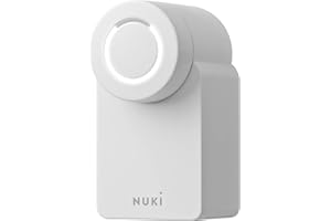 Nuki Smart Lock 3.0, cerradura inteligente para la puerta de casa sin conversión, cerradura electrónica retroadaptable, cerradura digital con bloqueo automático, blanco
