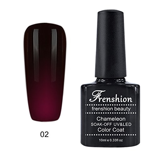 Frenshion 10ml Thermal Temperature Color Changing Gel Nail Polish Soak Off UV LED Nail Lacquer 02