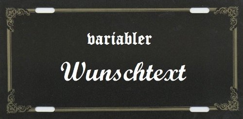 Preisvergleich Produktbild Nummernschild und Namensschild selbst Gestalten und Bedrucken lassen Witterungsbeständig Farbecht Ideale Geschenkidee / Metallschild, Aluminium-Schild als individuelles Trucker-Accessoire / LKW-Zubehör selbst gestalten / Aluschild, Kennzeichen-Schilder mit Namen & Wunschtext