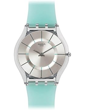 Swatch Damenuhr Datum Quarz mit Silikonarmband – SFK397