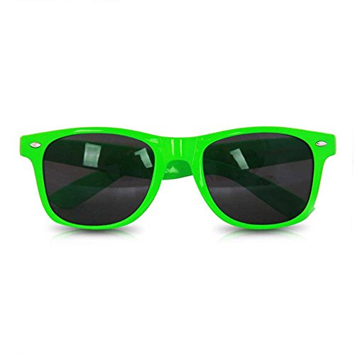 4 x Fun-Brille Wayfarer Spaßbrille Partybrille Partysonnenbrille Scherzbrille neongrün - 2