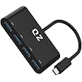 [USB 3.2, 10Gbps] QZ USB 3.2 Hub for Next Gen Office Work Stations, 4 Ports, USB Hub 3.2, Type C Hub, USB C Hub for PC, Laptop and Phones