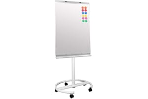 S SIENOC Tableau de trépied portable, paperboard tableau blanc, trépied, avec chevalet whiteboard(70x100cm mobile)