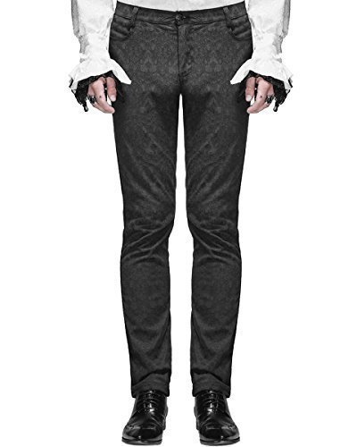Devil Fashion Mens Trousers Pants Black 