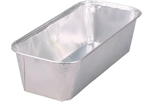 Wertpack Aluformen für Fleischkäse, Leberkäsform, Alu, Silber, 1 kg, 232x108x60 mm, 100 Stück