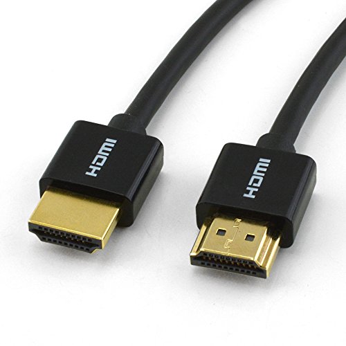 HDMI Kabel 1M – Ultraflexibel schwarz – HDMI 2.0 (a/b) kompatibel – 4K : Ultra HD 2160p / Full HD 1080p / HDR / 3D / Ethernet / Audio Return Channel (ARC) – Flexibel und Mehrfach Schirmung. - 4