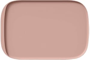 Kassiva Dog Food Mat, Silicone Pet Feeding Mat Non Slip Cat Bowl Mat Waterproof Tray Cushion (Tea-Rose, 45x30 cm)