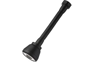 Irishom Tête de Robinet rotative à 360°, rallonge de Robinet de Cuisine Anti-éclaboussures avec 3 Modes d'économie d'eau, tête de Robinet en cuivre Noir