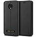 Produktbild BEZ® Moto Z3 Play Hülle, Handyhülle Motorola Moto Z3 Play Tasche, Flip Case Cover Schutzhüllen aus Klappetui mit Kreditkartenhaltern, Ständer, Magnetverschluss, Schwarz