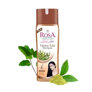 Rosa Herbals | Henna Tulsi Shampoo | Herbal & Pure | Reduces Greying of Hair | Extra Conditioning | Available in 8ml, 20ml, 50ml, 100ml, 200ml, 500ml & 1000ml.