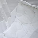 DuneDesign Babyhängematte Baby-Feder-Wiege mit Spreizstab Befestigungsset | 100% Baumwolle Naturstoff | Kinderhängematte Hängewiege | Babyschaukel in Weiß | Balstbarkeit max. 15KG - 3