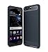 Produktbild HUAWEI 10 hülle Silikon weicher TPU Ultra dünn gebürstete textur Kohlefaser Telefon Case cover DECHYI-Blau