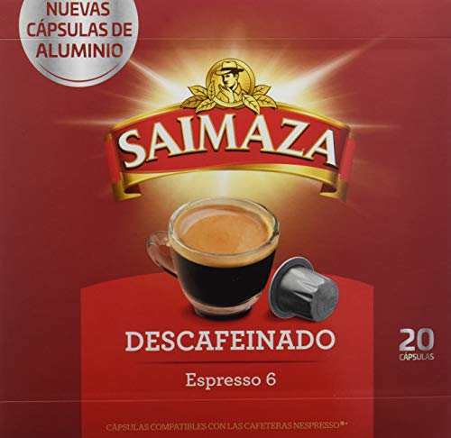 Café Saimaza Espresso Descafeinado 20 cápsulas - [Pack de 10]