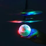 KKAAEE Mini Flugzeug-Hubschruber, Kinder Fliegen RC Kugel-LED-Blitzen-Licht Flugzeug-Hubchrauber-Infrarot-Induktions-RC Spielzeug - 3