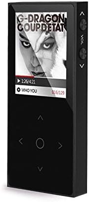 ChenFec Touch Screen Portable 8GB MP3 Player CNC Metal Meterial 1.8 Inch Screen Max Support 128GB TF(SD) Card and Txt E-book FM Radio Digital Recording Music Player Black