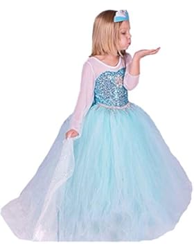 ELSA & ANNA® Mädchen Prinzessin Kleid Verrücktes Kleid Partei Kostüm Outfit DE-FR200
