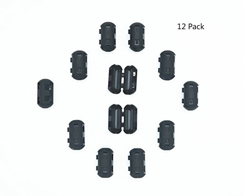 Case Wonder 12-Satz 3MM Innerer Magnet Noise Filters Ferritkern Filter Kabel-Clip Ferrit Kern RFI EMI Ferritkernfilter Ferritkern Ring Geräusch-Entstörer (3MM Innerer Durchmesser)