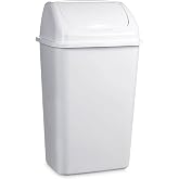CABLEPELADO Tilting Plastic Wastebasket, Swing Trash Bin, Plastic Swing Lid, 40 cm Height x 20 cm Width x 15 cm Depth, PP5 Du
