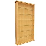 COLLECTORS - Wall Display Cabinet With Six Glass Shelves - Beech ()
